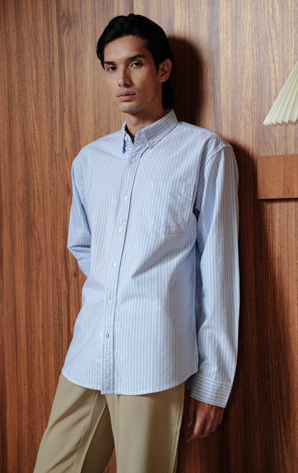 Marcus Top - Pinstripe Blue