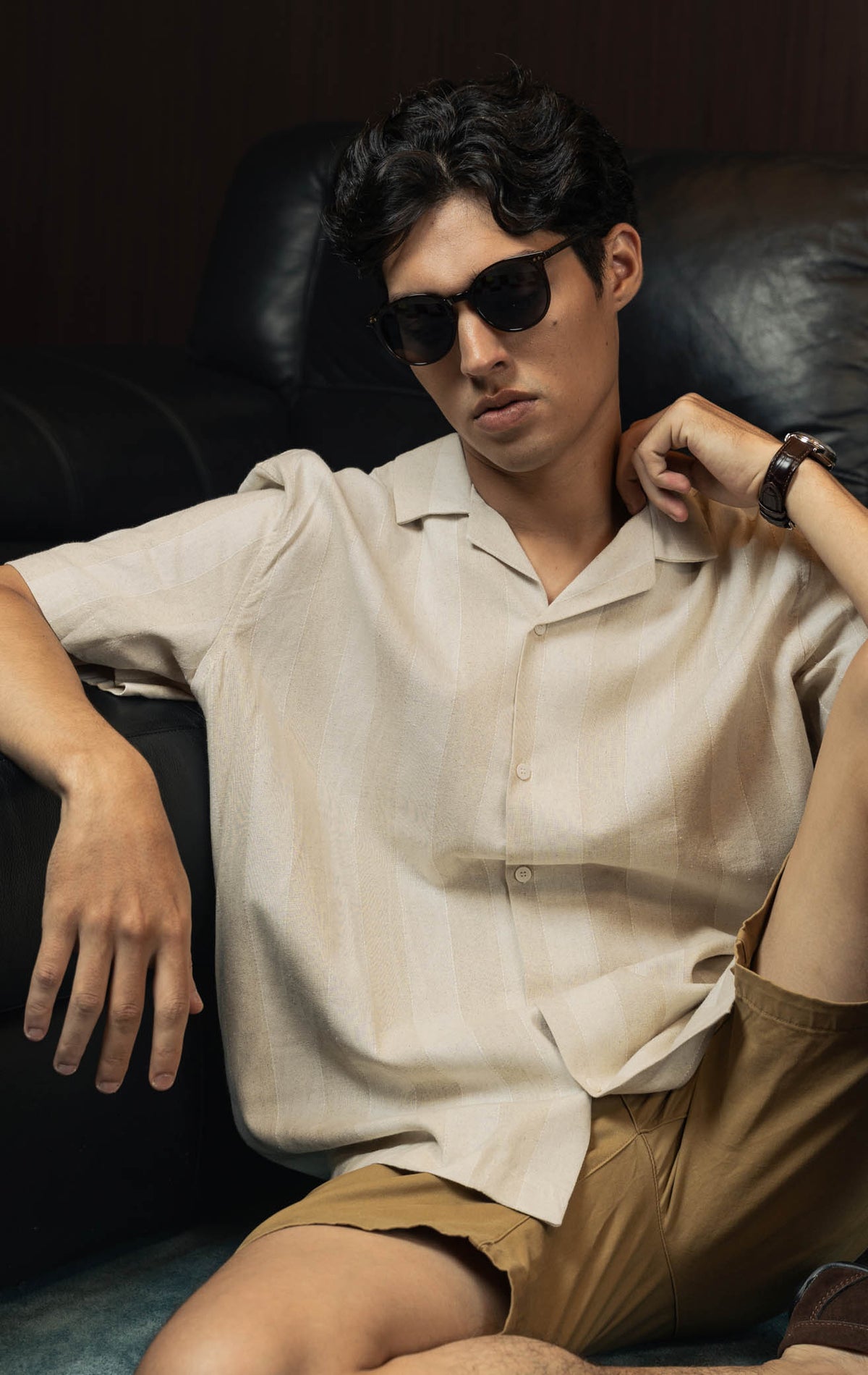 Arthur Top Linen - Beige