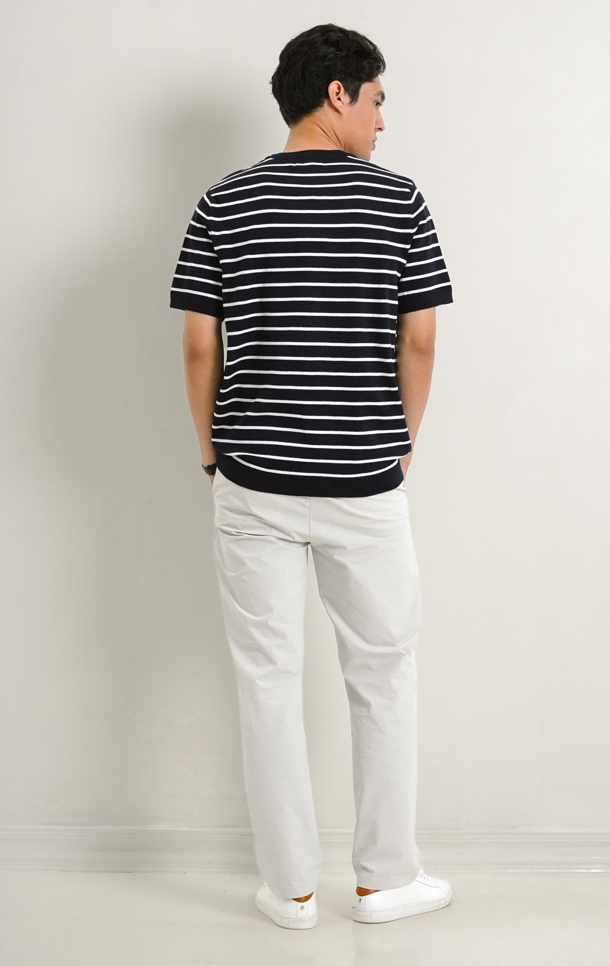 Liam Knit - Stripe Navy