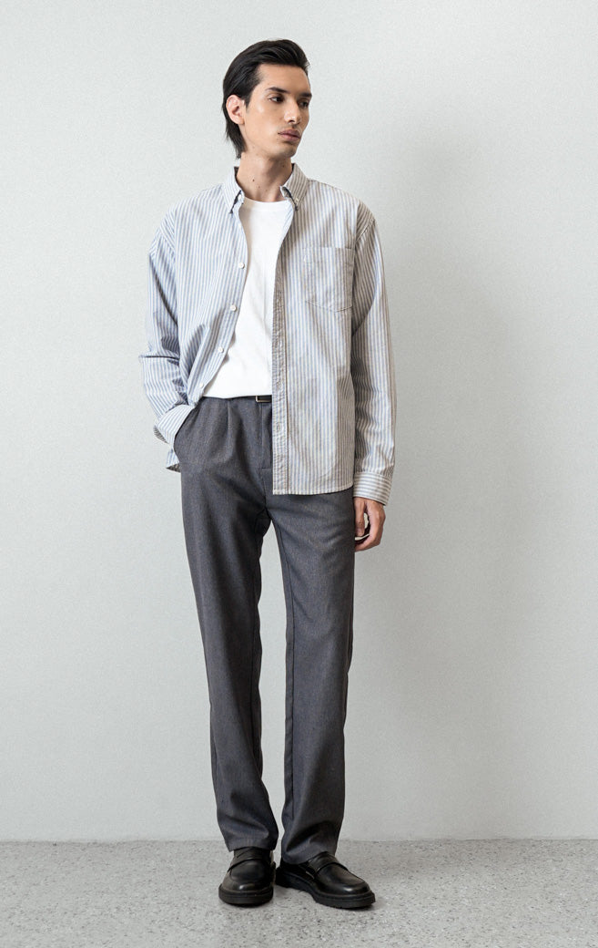 Marcus Top - Pinstripe Grey