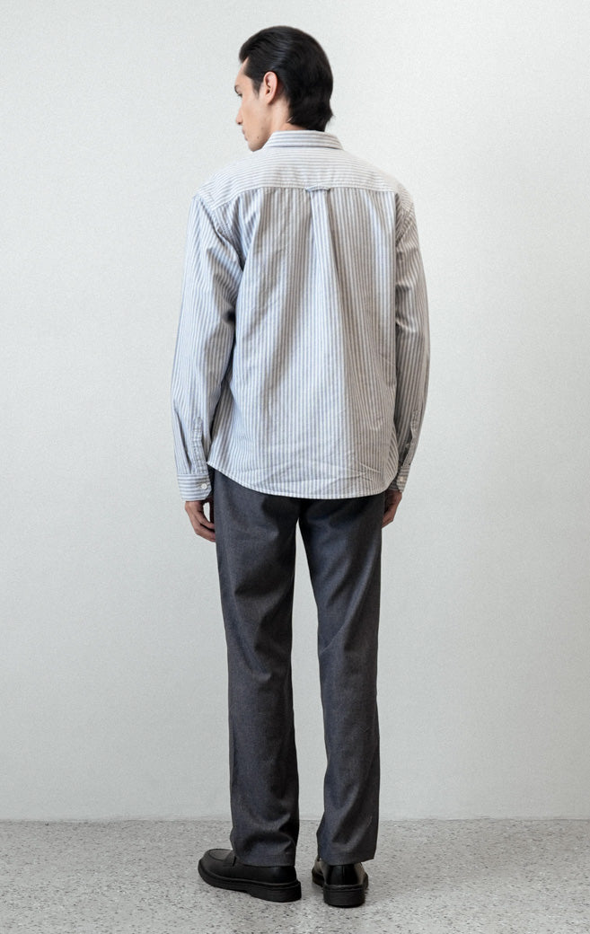 Marcus Top - Pinstripe Grey