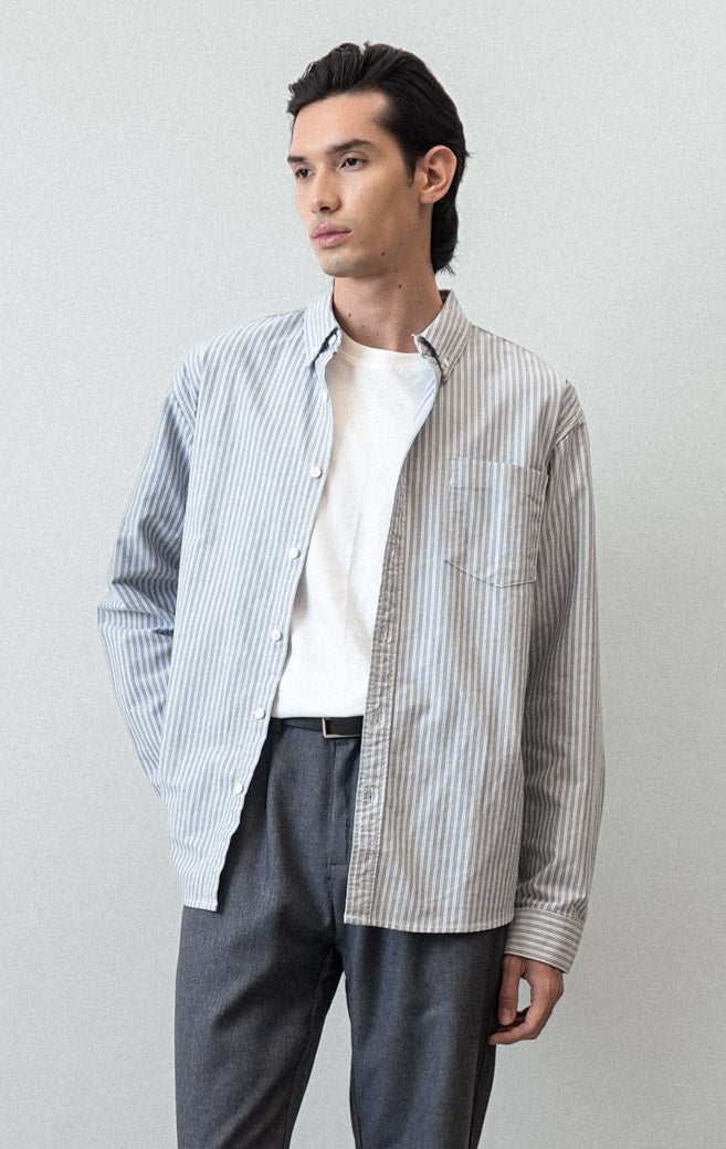 Marcus Top - Pinstripe Grey