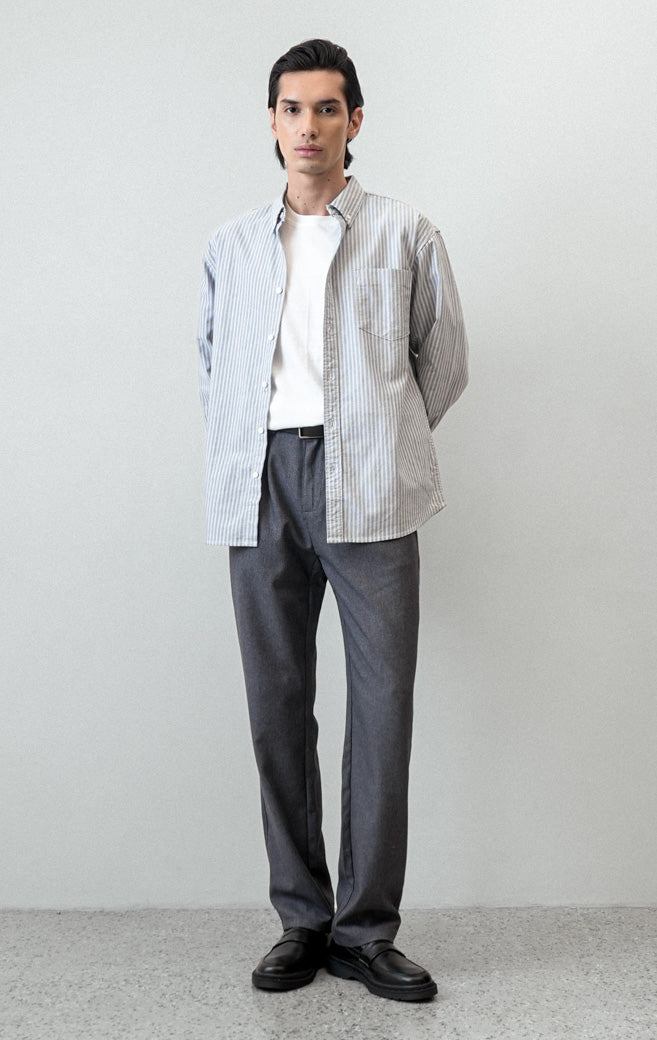 Marcus Top - Pinstripe Grey