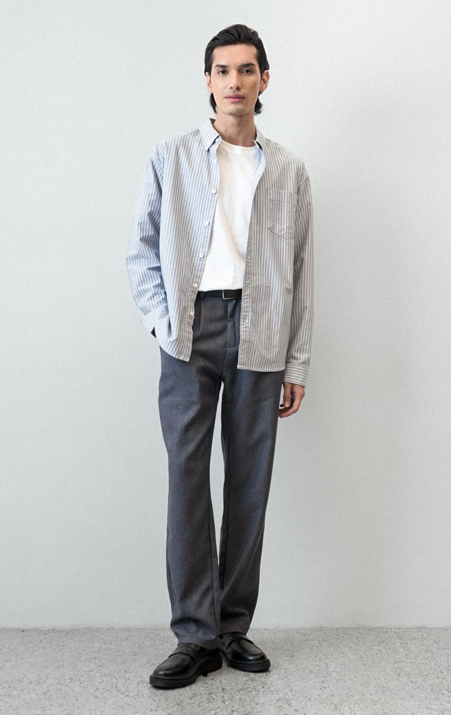 Marcus Top - Pinstripe Grey
