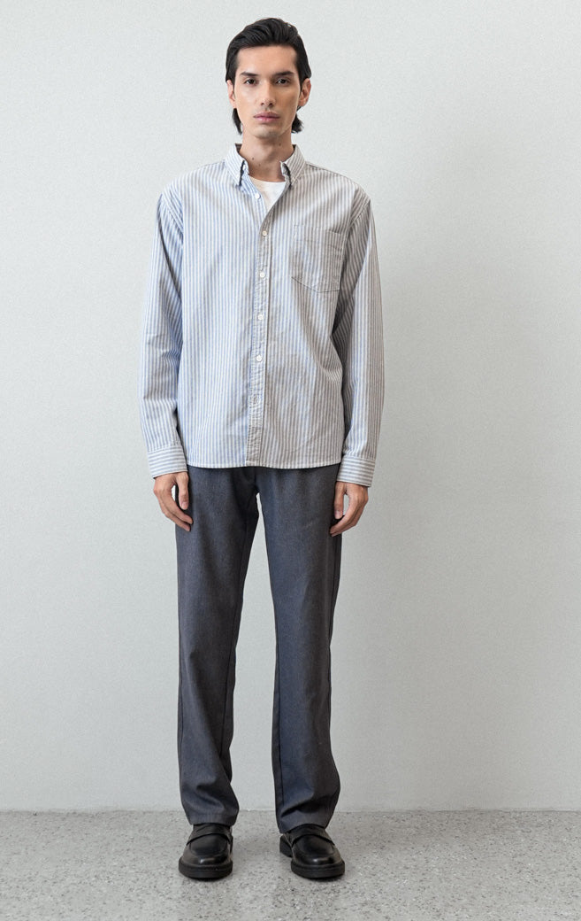 Marcus Top - Pinstripe Grey