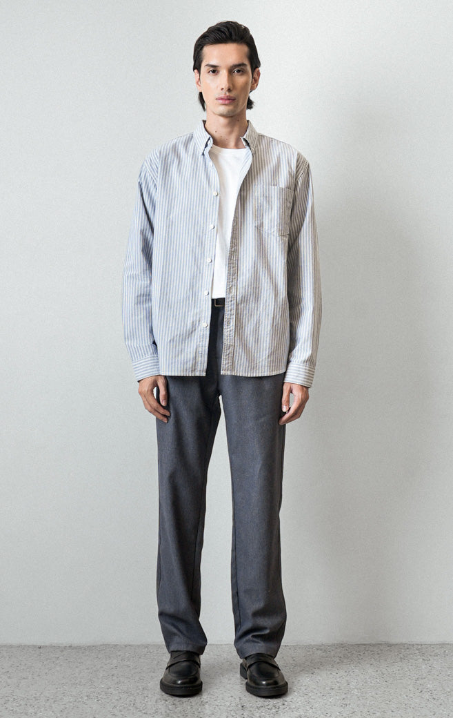 Marcus Top - Pinstripe Grey