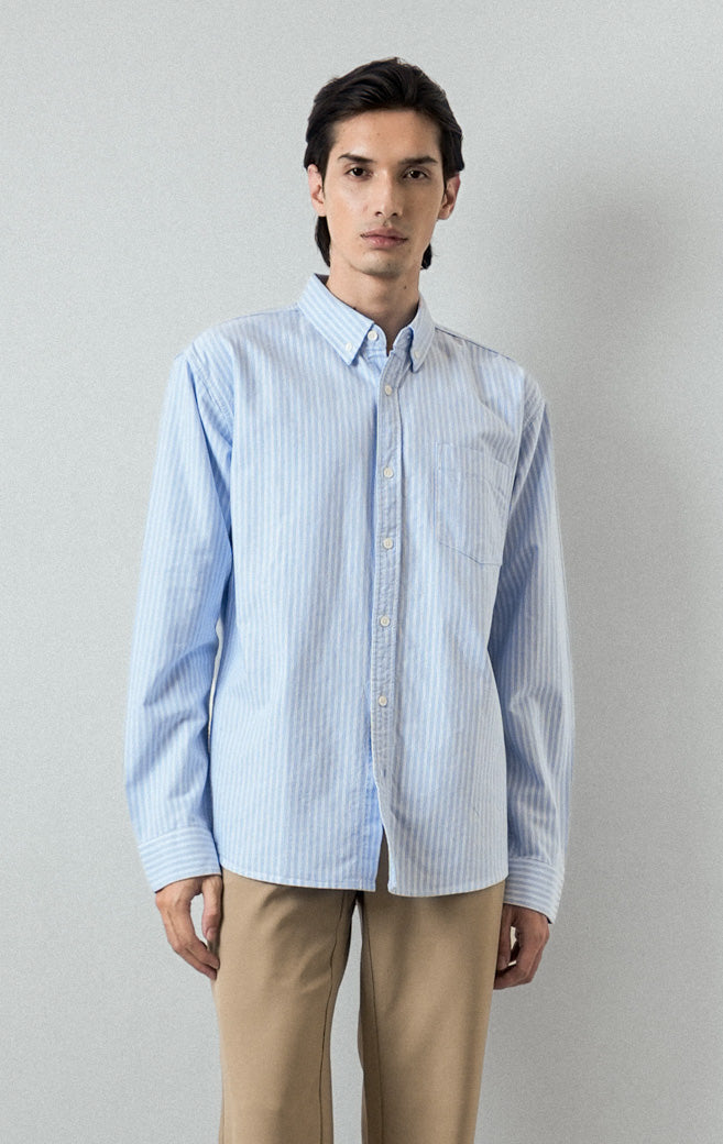 Marcus Top - Pinstripe Blue