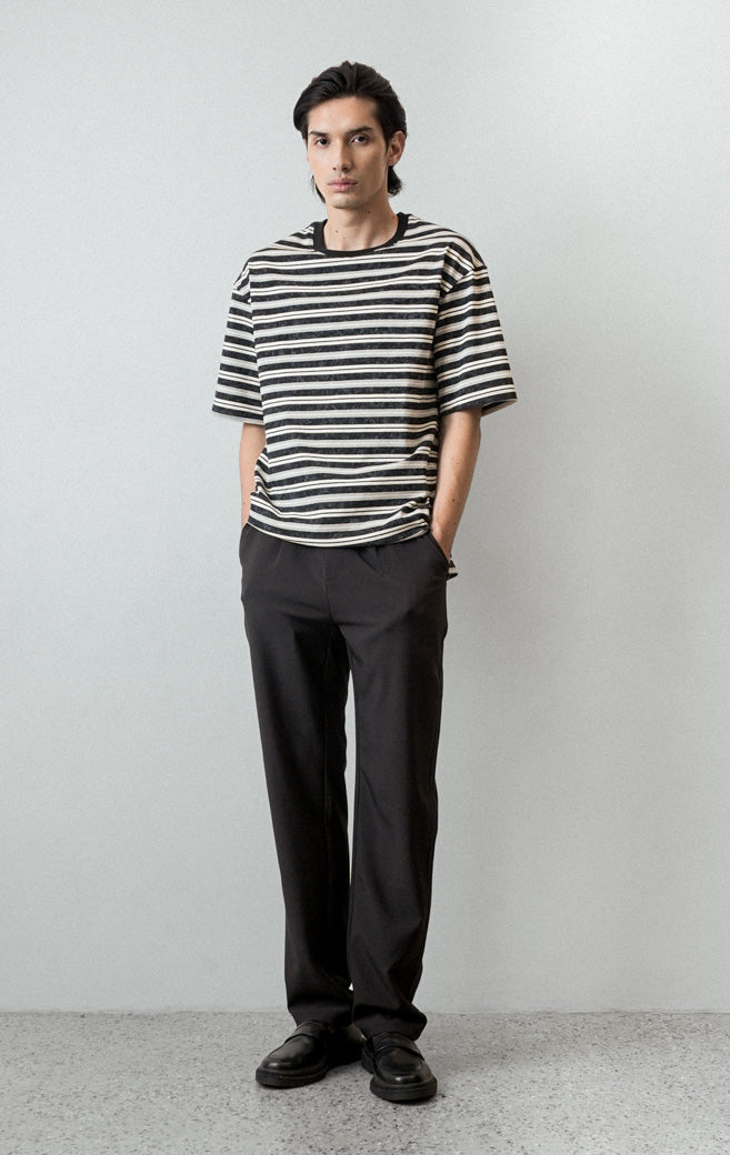 Julian Top - Black Stripe Grey