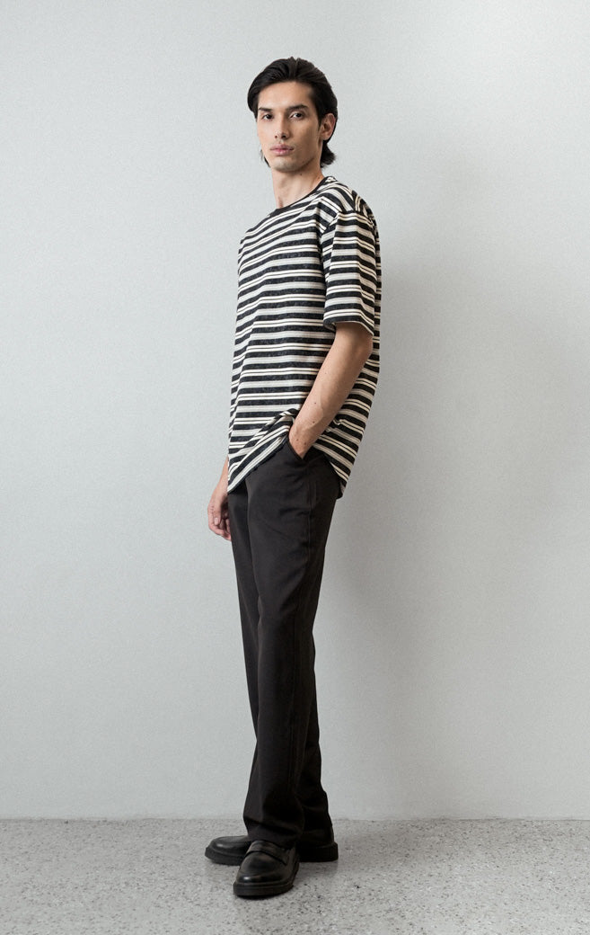 Julian Top - Black Stripe Grey