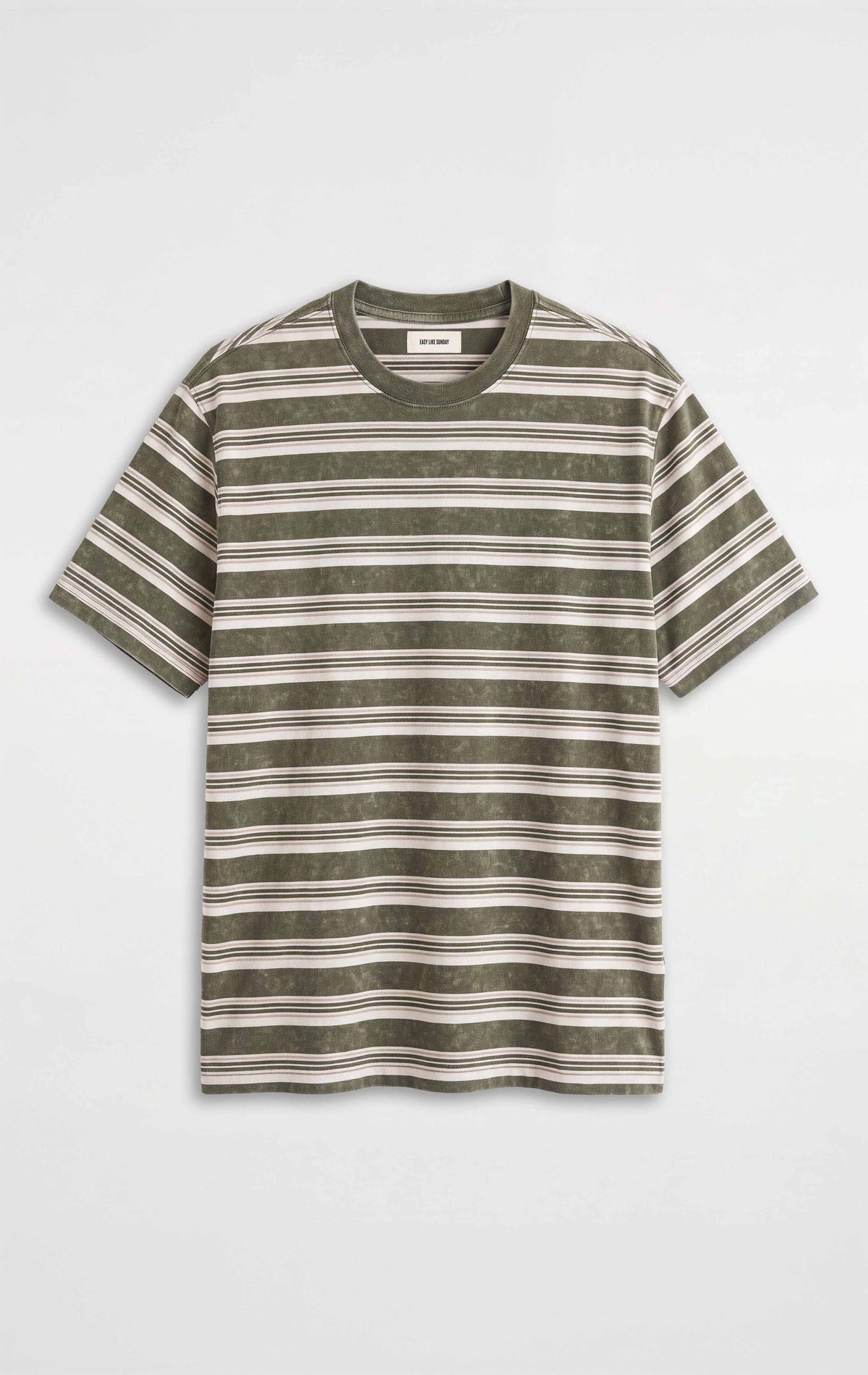 Julian Top - Green Stripe White