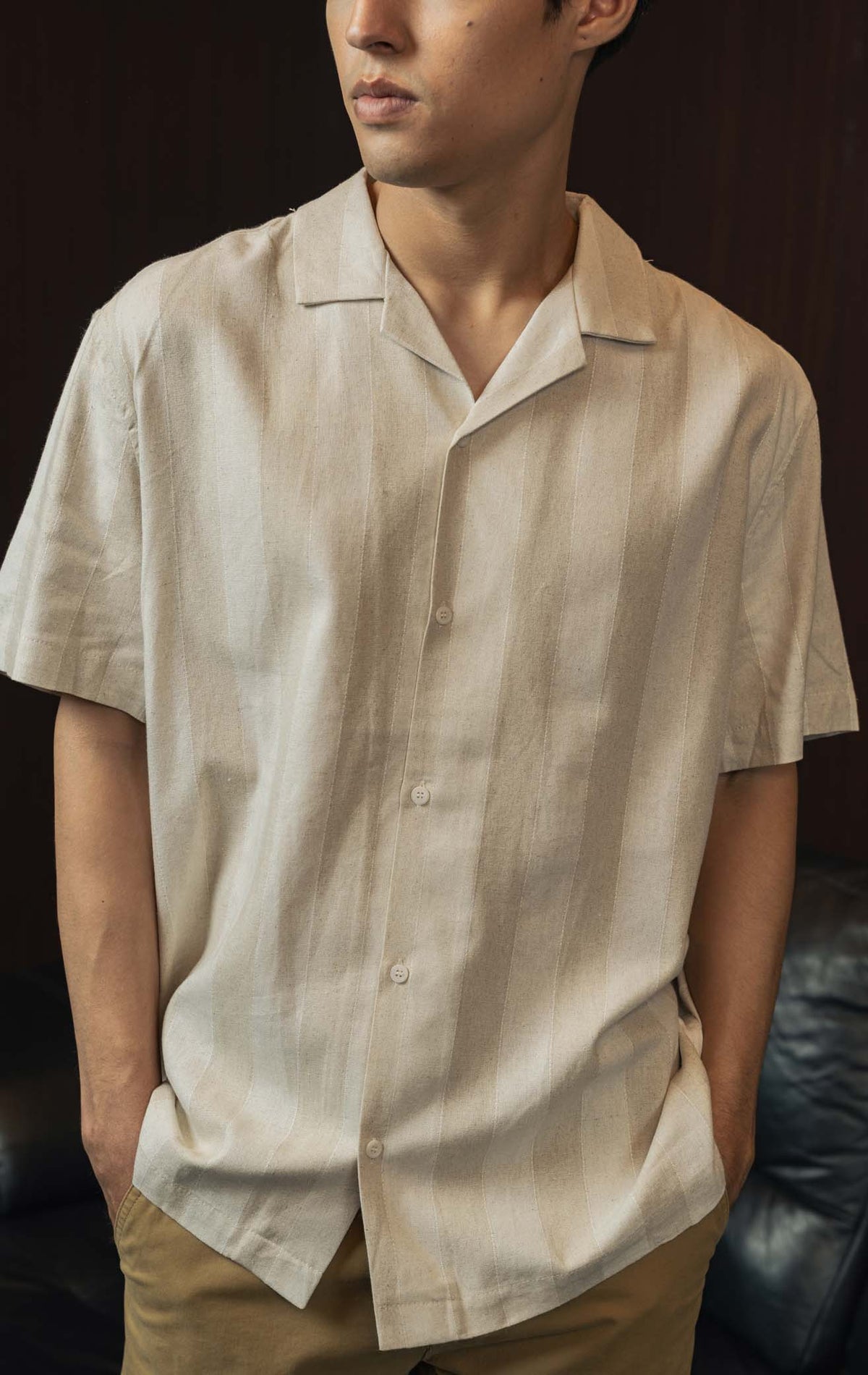 Arthur Top Linen - Beige