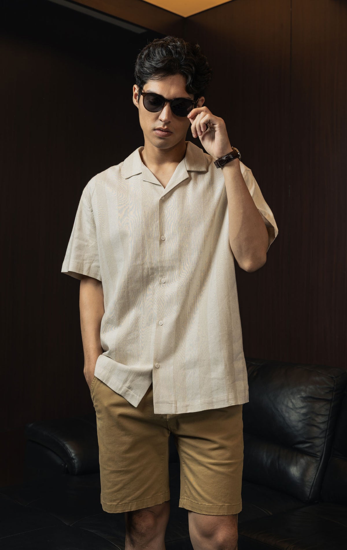 Arthur Top Linen - Beige